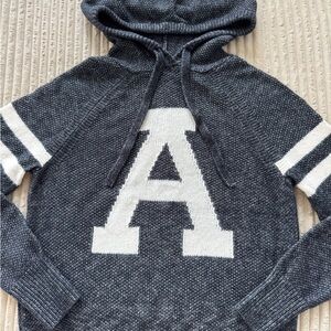 Abercrombie & Fitch Navy & White “A” Initial Hoodie Sweater